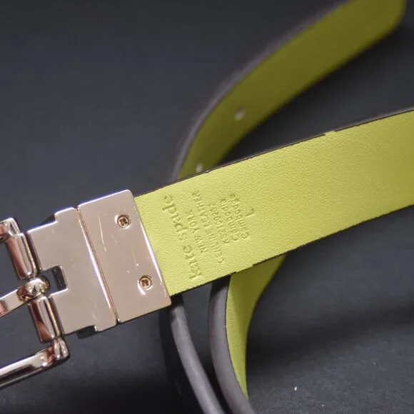 Kate Spade Navy Blue Belt w/Silver Ace Buckle Genuine Leather Large - Picture 3 of 7